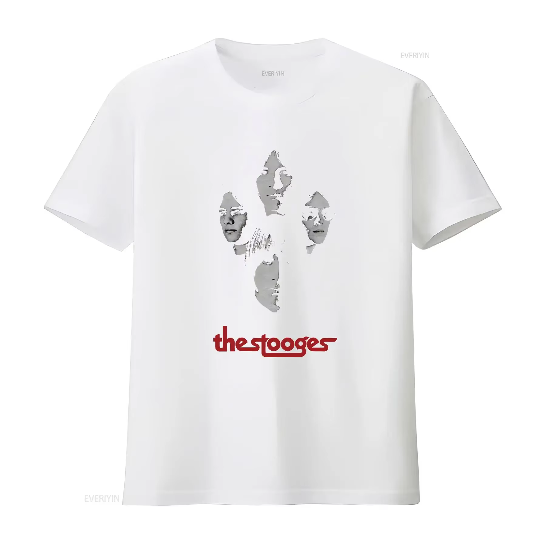 Iggy The Stooges t-shirt groupe Shot vintage lavé polyvalent confortable légèrement doux unisexe homme haut pour un usage quotidien