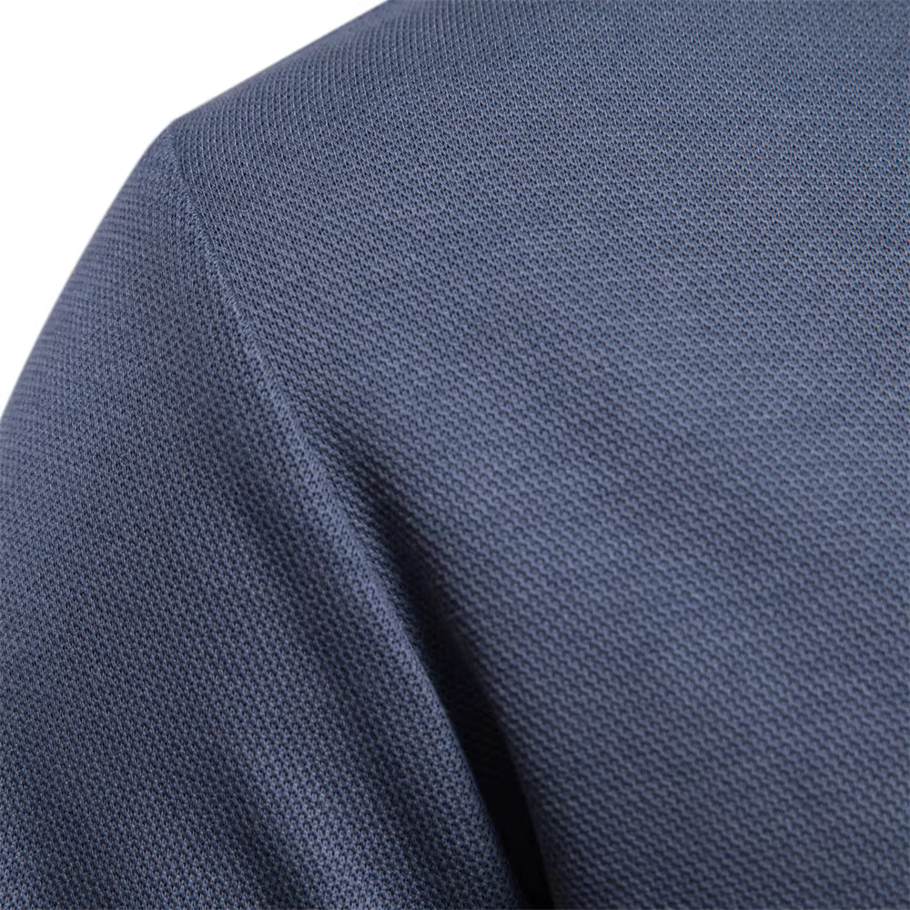 AIOPESON Polo brodé pour hommes mode cou col rabattu