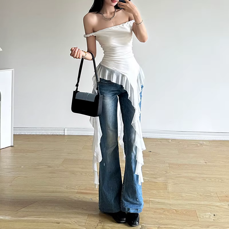 Lamuusaa – hauts d'été à volants y2k pour femmes