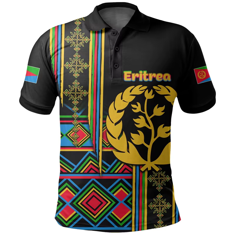 Polo imprimé 3D The Feel of Eritrea pour hommes