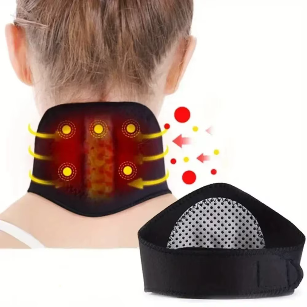 Attelle de cou auto-chauffante équipée d'une fonction de massage magnétique du cou, offrant une relaxation sans équipement supplémentaire