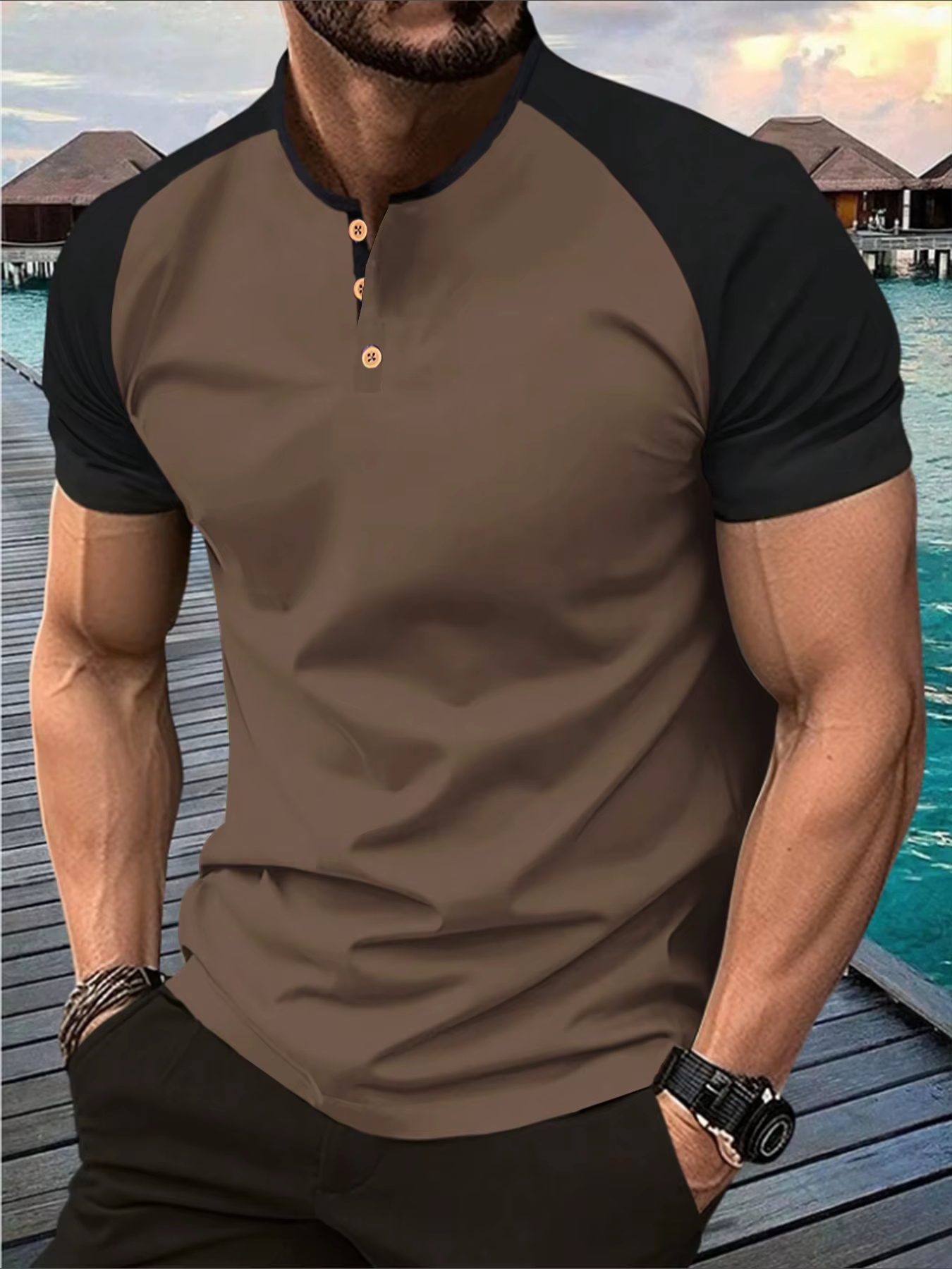 T-shirt Henry pour hommes