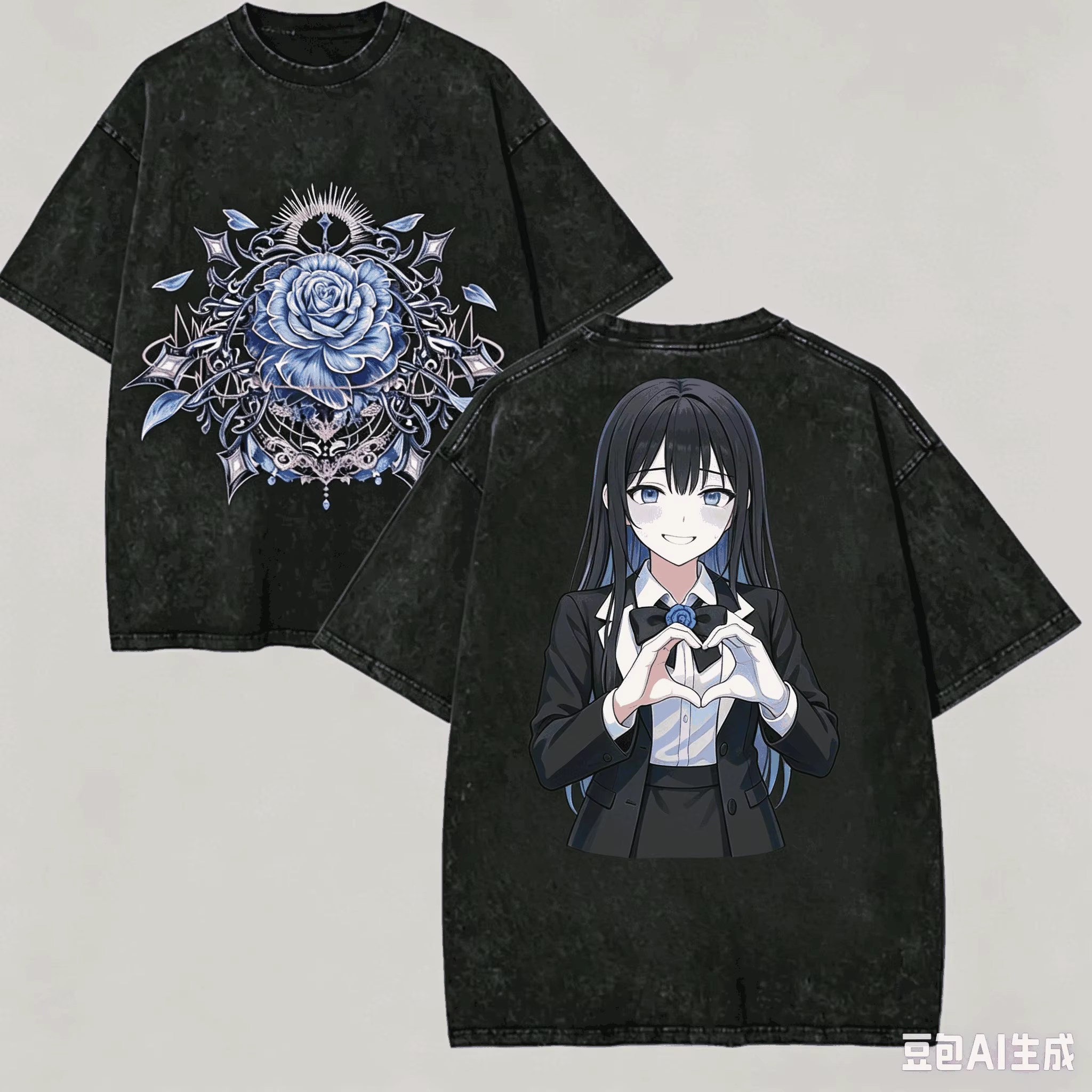 T-shirt délavé Ado pour les amateurs d'anime