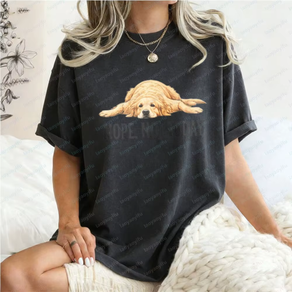 T-shirt Golden Retriever drôle « Non
