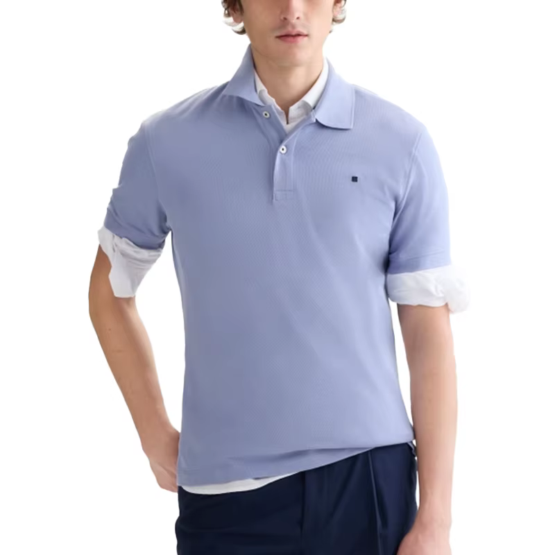 PG Small Logo Polo en coton brodé de couleur unie à manches courtes pour homme