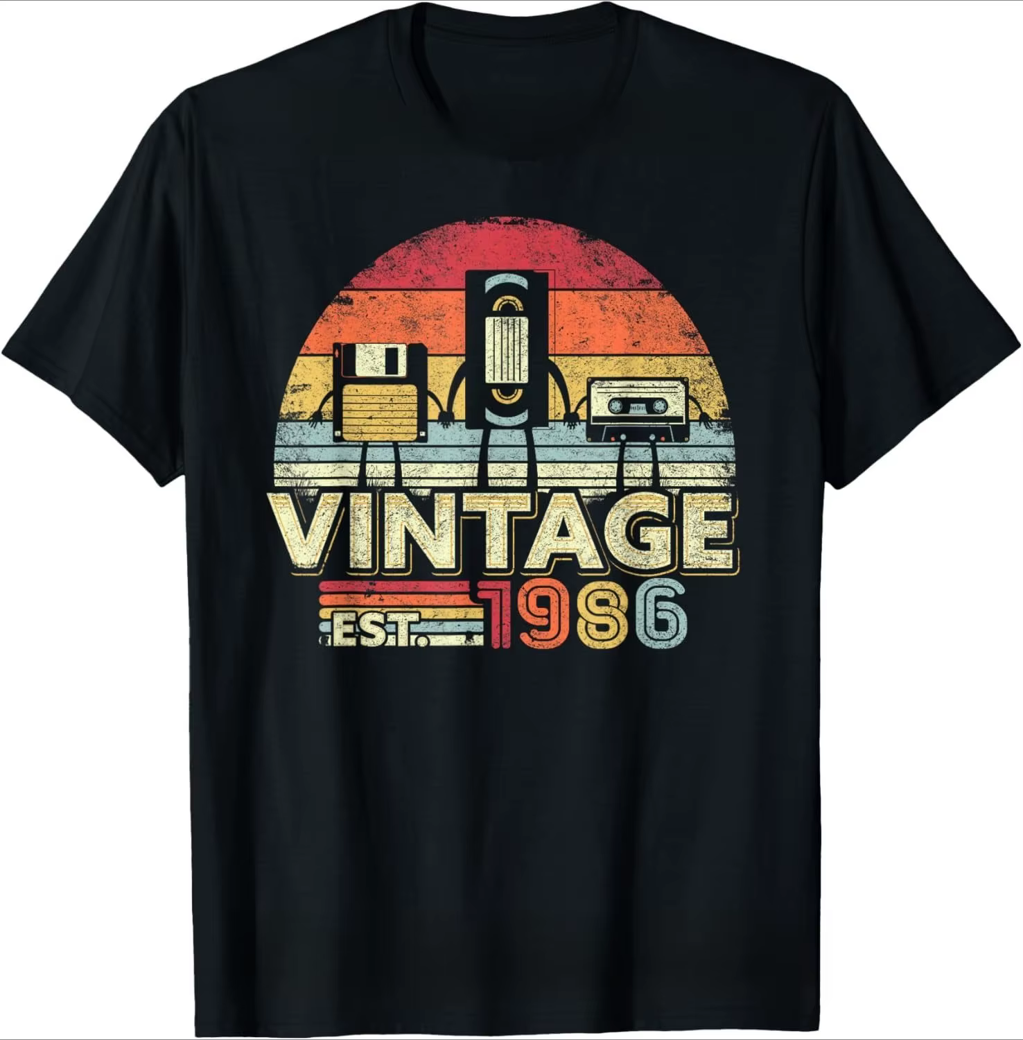 40 ans 1986 anniversaire Vintage rétro 40th cadeau t-shirts hommes Streetwear t-shirt à manches courtes unisexe vêtements amples