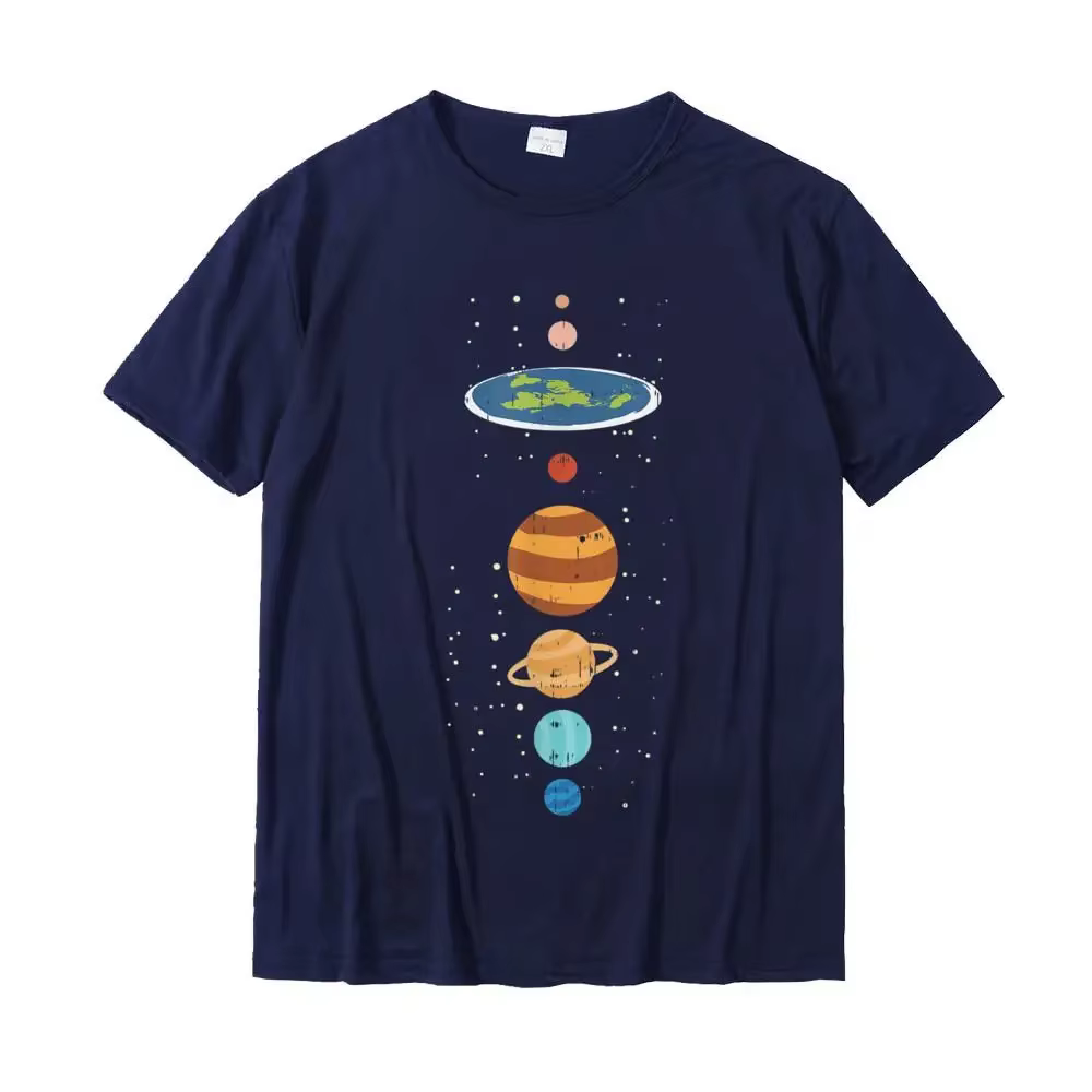 T-shirt plat en coton pour hommes