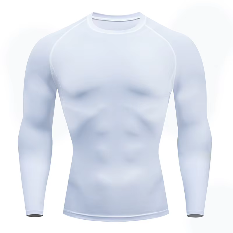 T-shirt fitness à manches longues pour hommes