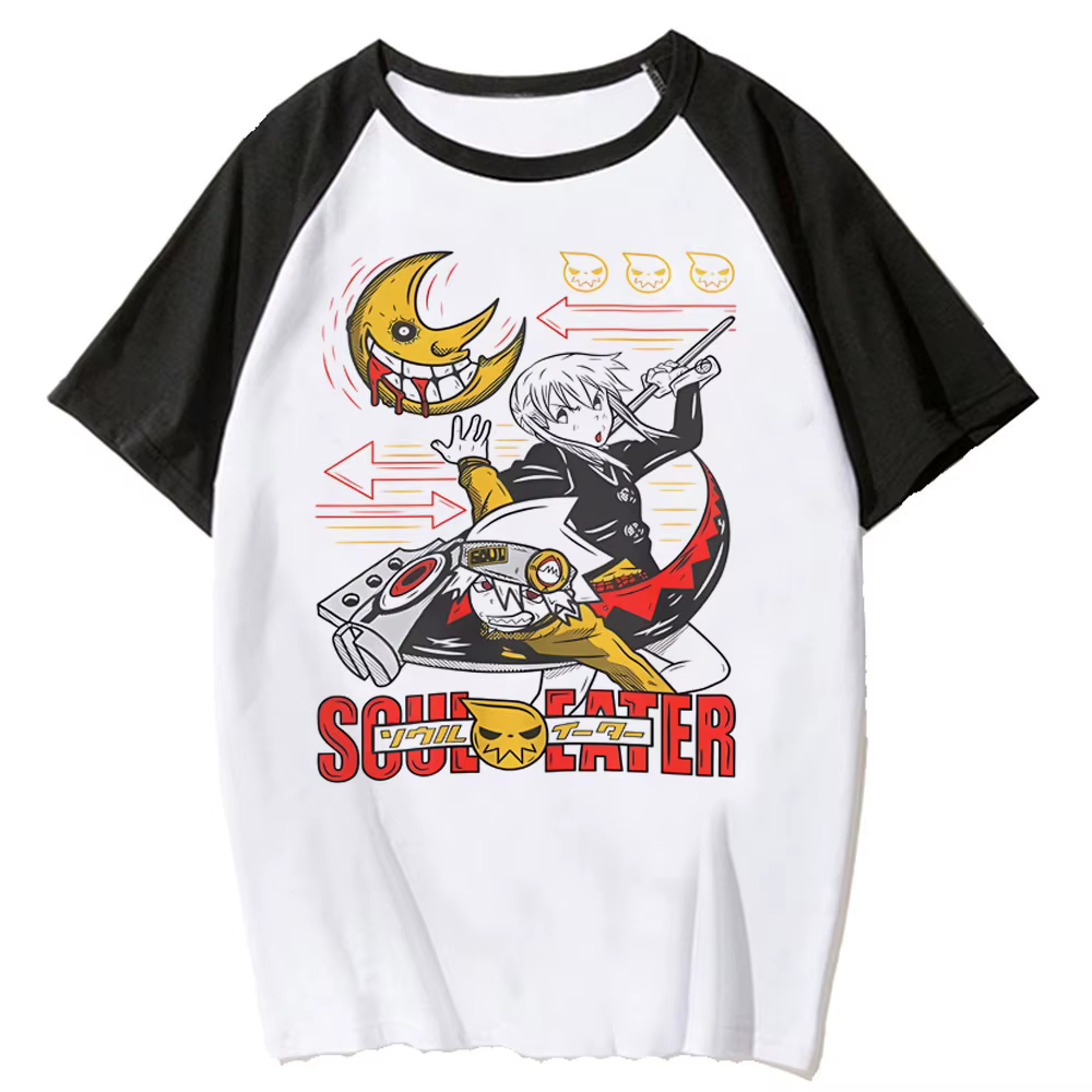 Soul Eater top t-shirts adolescent à la mode kawaii harajuku université graphique Pastel top