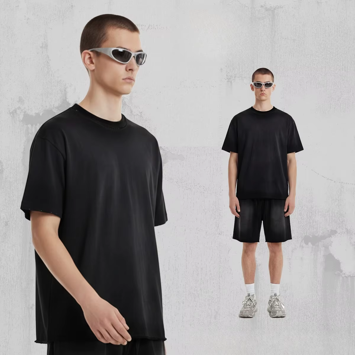 T-shirt et short décontractés polyvalents de marque