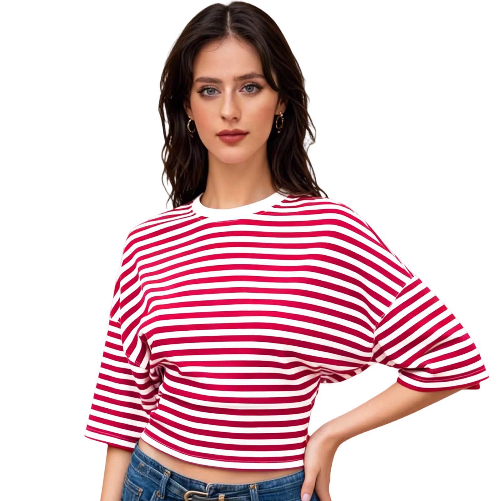 T-shirts d'été pour femmes à manches coude