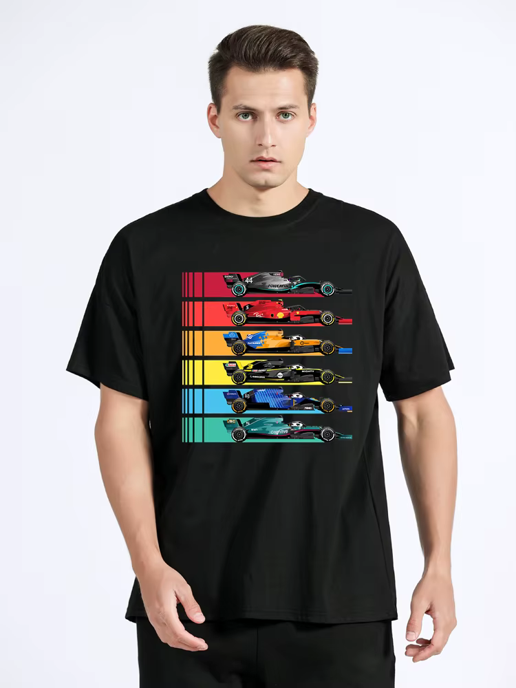 Formule 1 course T-shirt Fans hommes