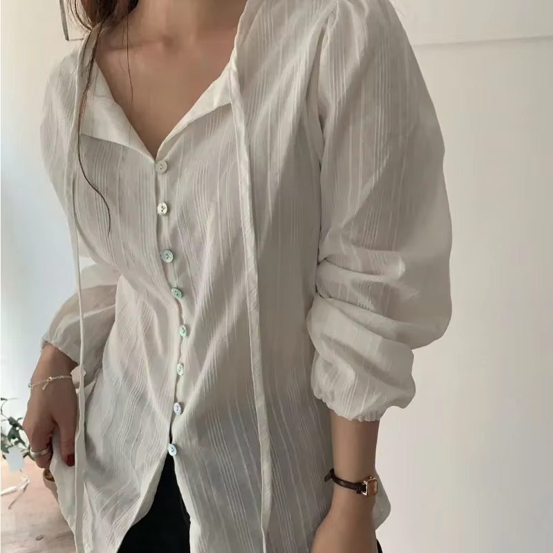 Chemise élégante à manches longues pour femmes