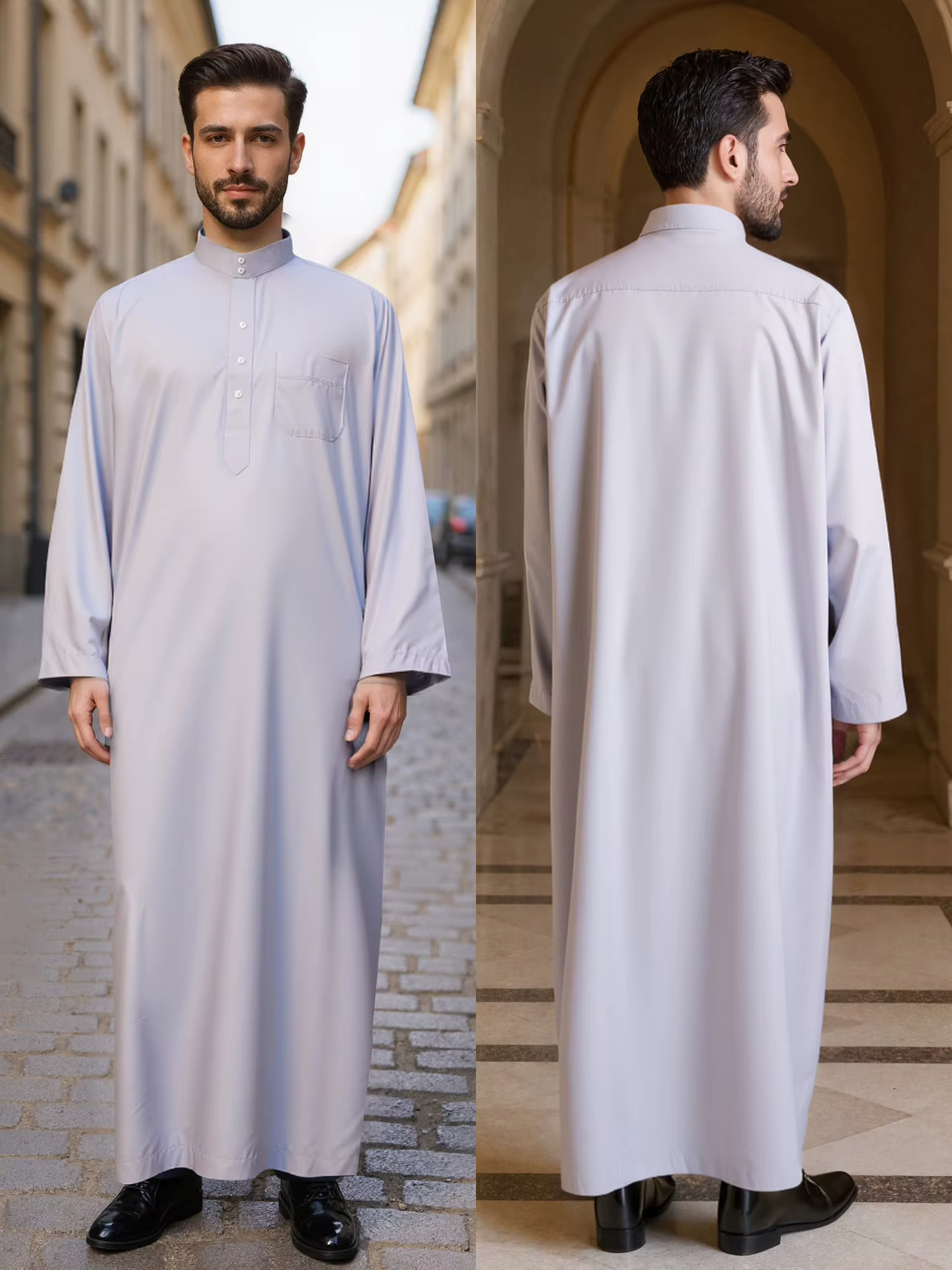 Robe longue pour homme en polyester