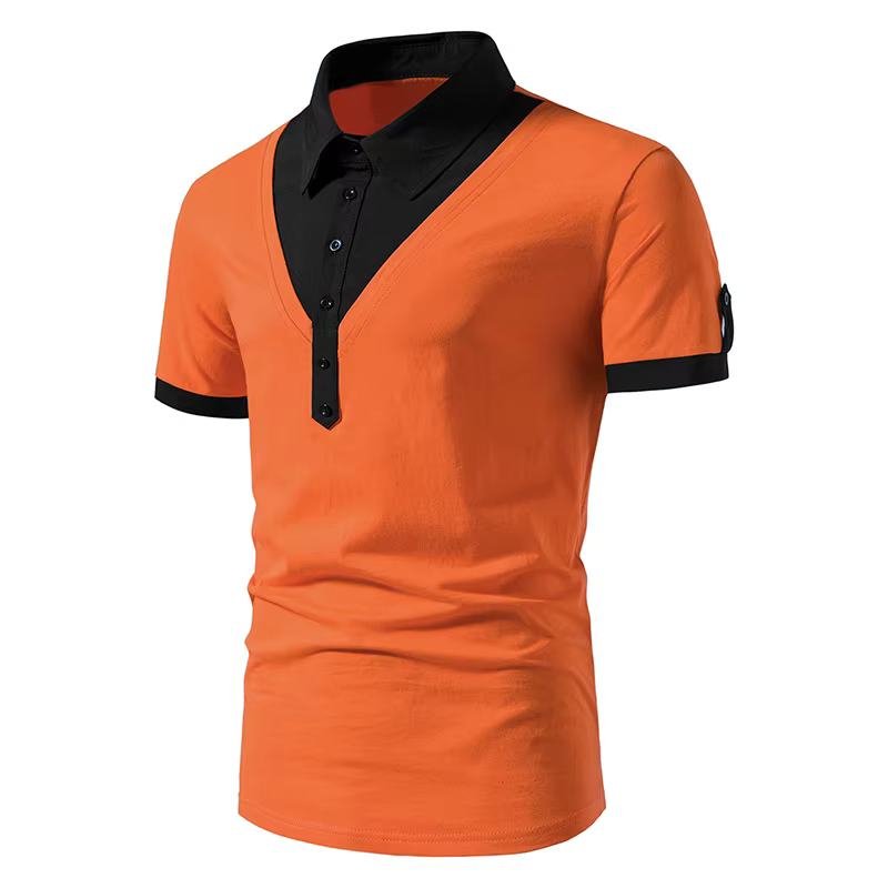 Polo décontracté à manches courtes pour hommes