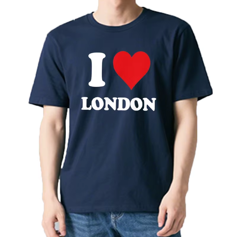 J'aime londres t-shirts tour Eiffel conception drôle Bus à deux étages drapeau britannique mode t-shirt Homme Hipster unisexe hauts
