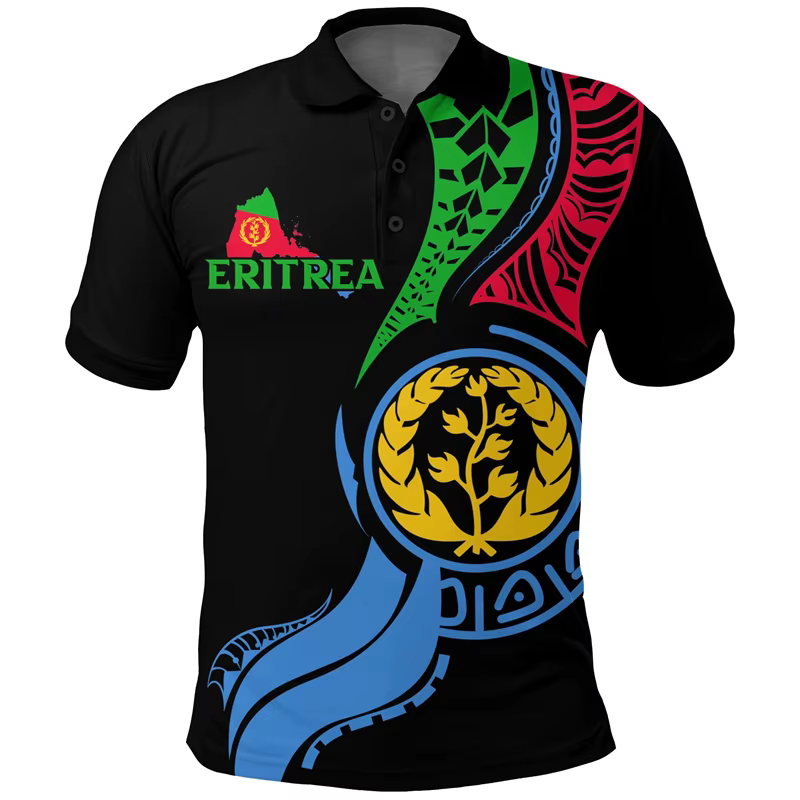 Polo imprimé 3D The Feel of Eritrea pour hommes