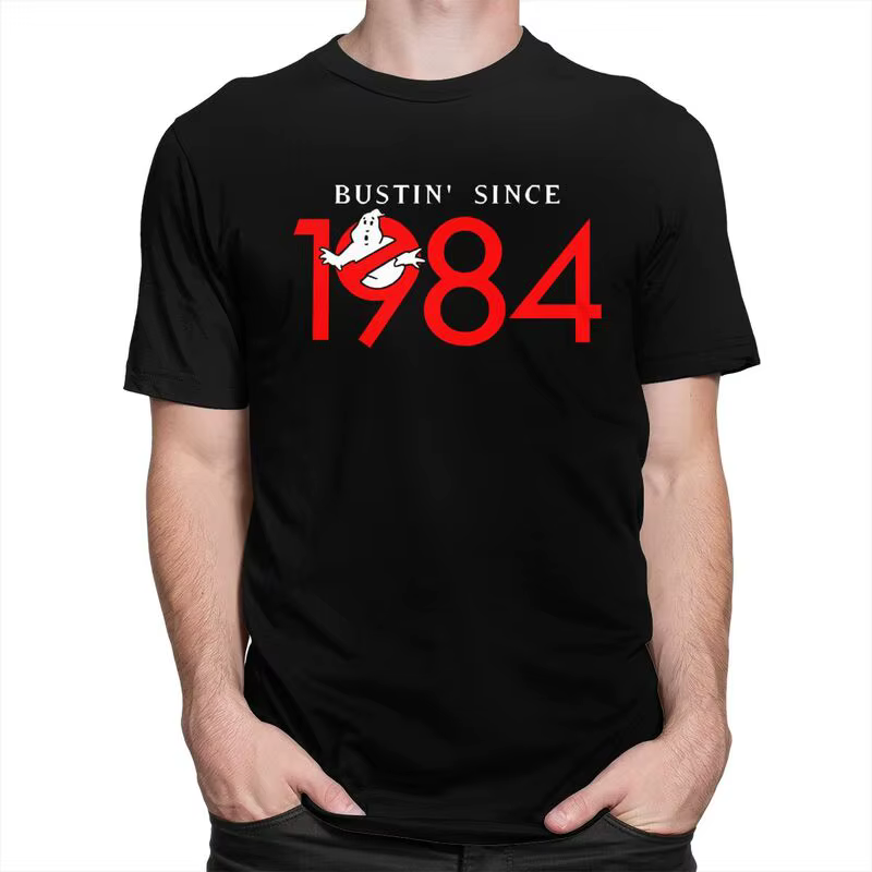 Bustin depuis 1984 Ghostbusters T-shirts pour hommes manches courtes t-shirt surnaturel fantôme film