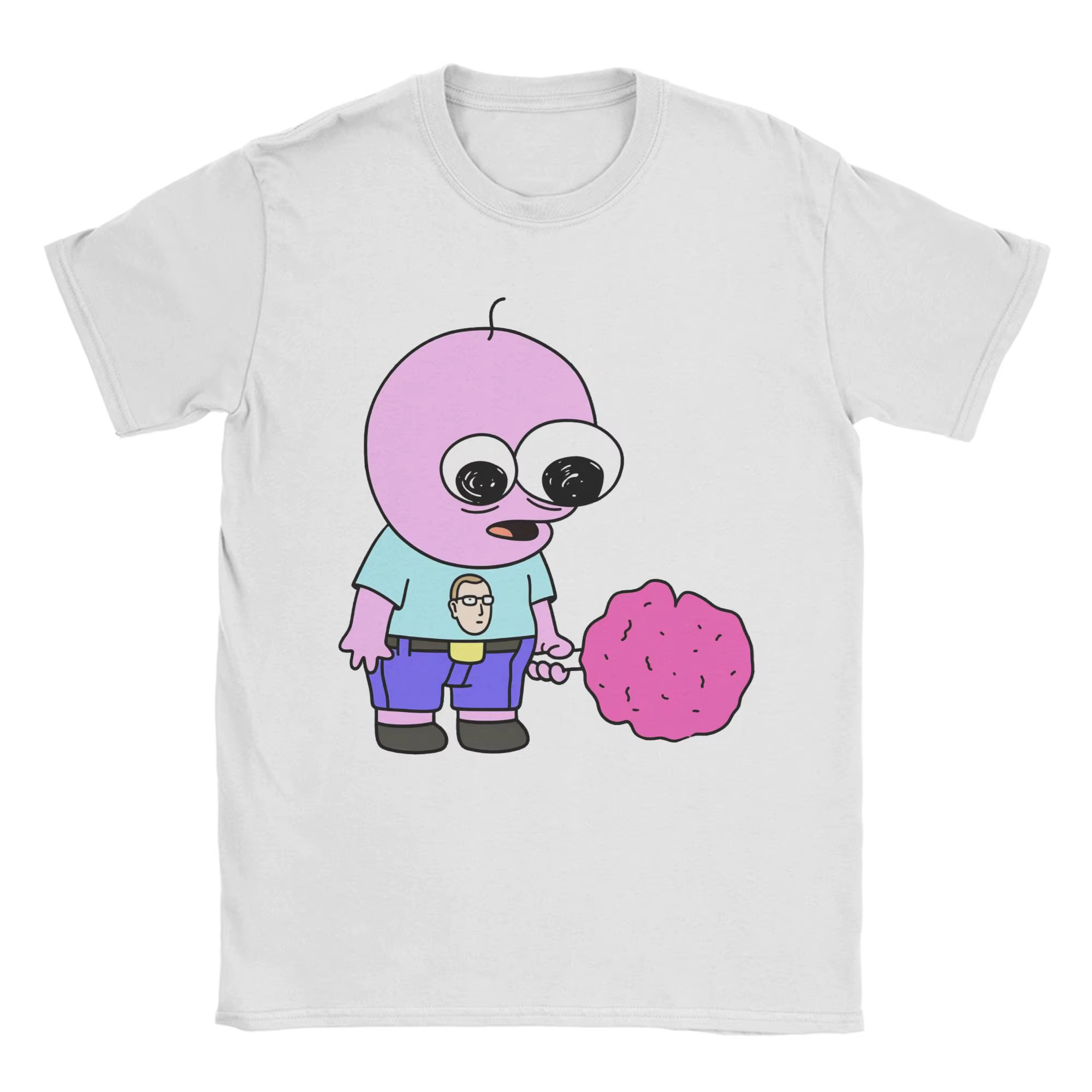 Smiling Friends Glep Flowers T-shirt en coton pour hommes