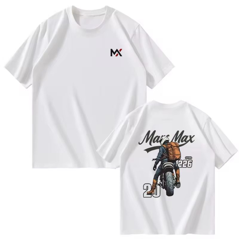 T-shirt Homme Polyvalent 100% Coton Pur Respirant et Anti-Transpiration à Manches Courtes – Tendance Été MarsMax