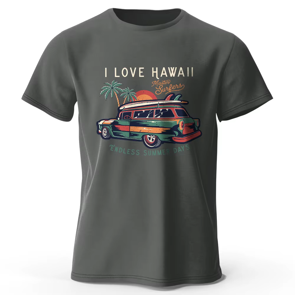 Vacances hawaïennes imprimé unisexe hommes femmes T-Shirt t-shirts hauts 100% coton Aloha fleur graphique Luau tenue de fête