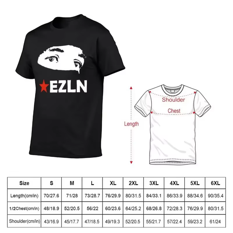 EZLN-T-shirt drôle uni pour homme
