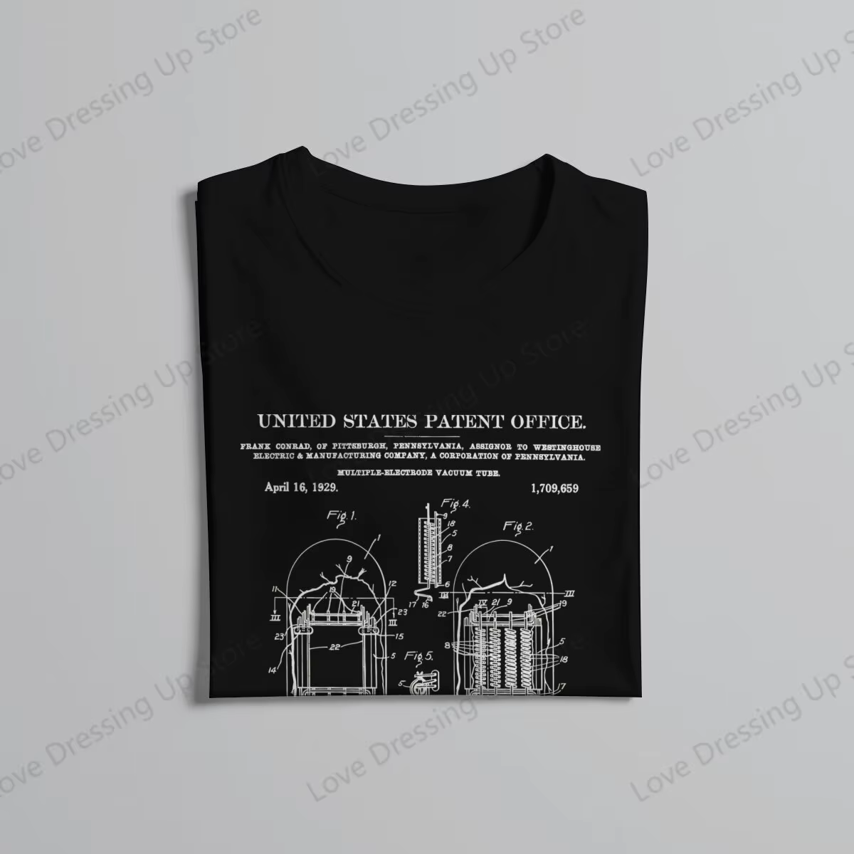T-shirt en coton avec tube sous vide électronique pour homme