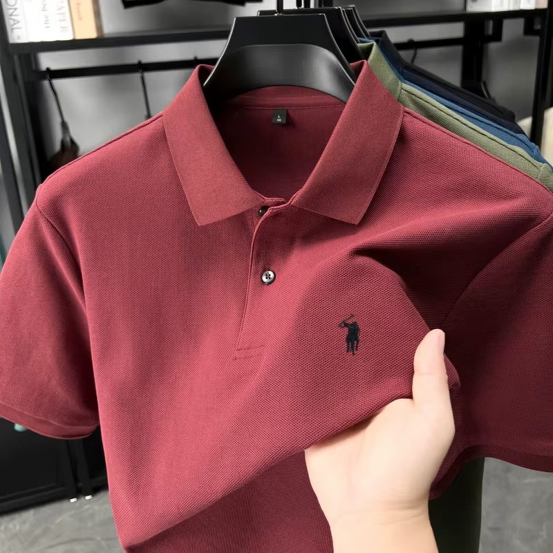 Designer marque 100% coton manches courtes polo chemise mode luxe pony broderie hommes été décontracté haute qualité golf T-shirt