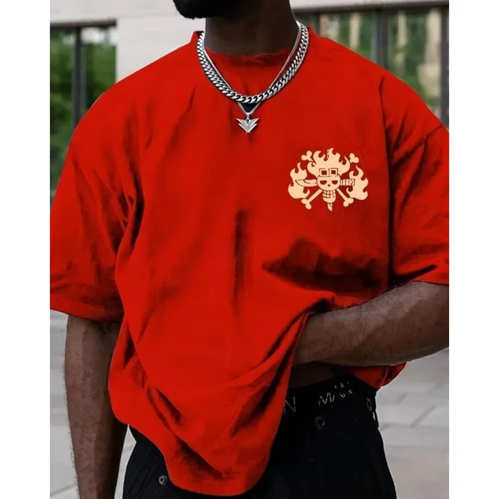 Une pièce hommes T-shirt Eustass enfant été automne Anime garçon enfants à manches courtes rétro confortable Parent-enfant tenue printemps