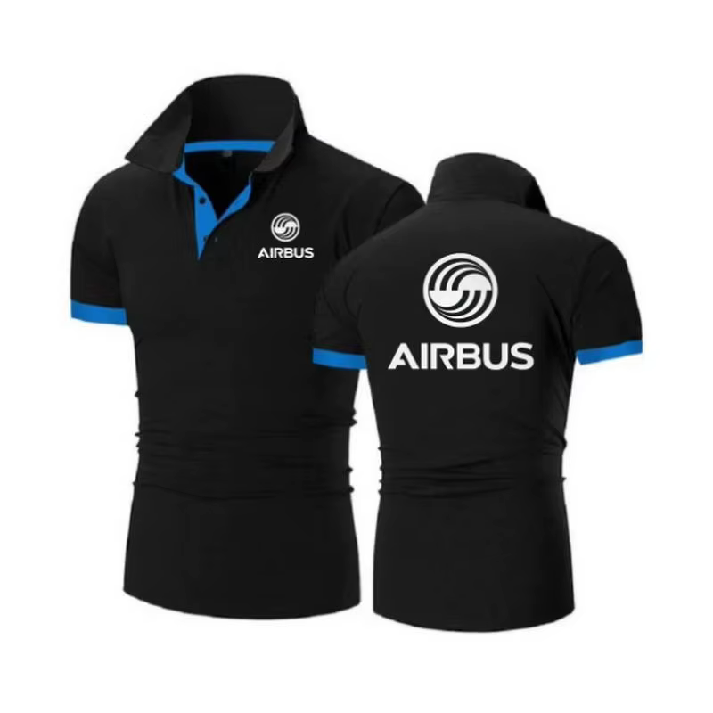 Polo AIRBUS AVIATION vol revers t-shirts Airbusfan A320 homme POLOS t-shirt printemps été maille coton à manches courtes hommes hauts