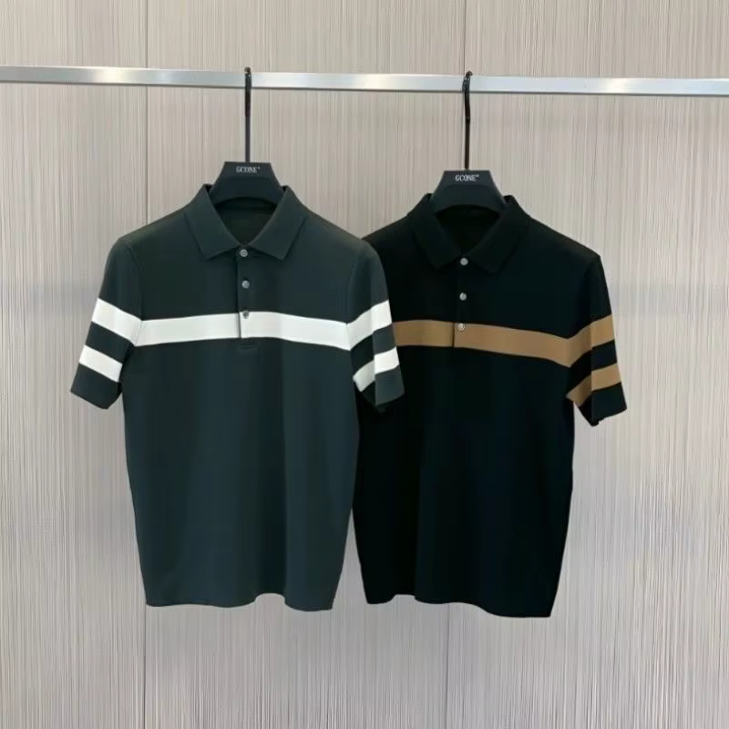 Chemise d'été à revers épissé pour hommes
