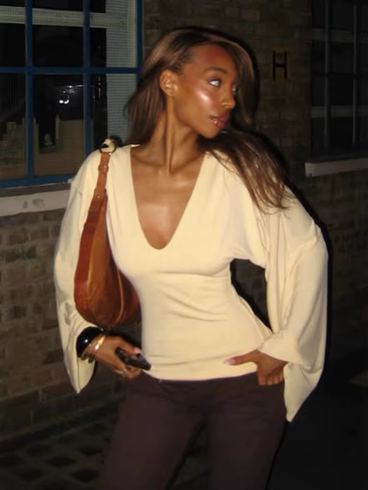 Batwing – t-shirt à manches longues pour femmes