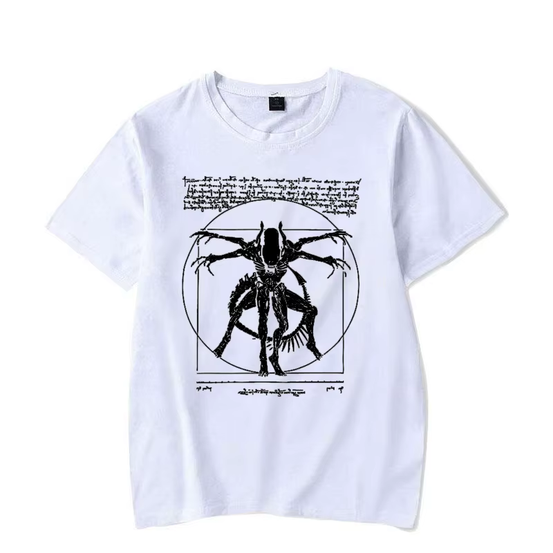 T-Shirt homme Alien-T-Shirt Gamer Da Vinci imprimé haut pour femme