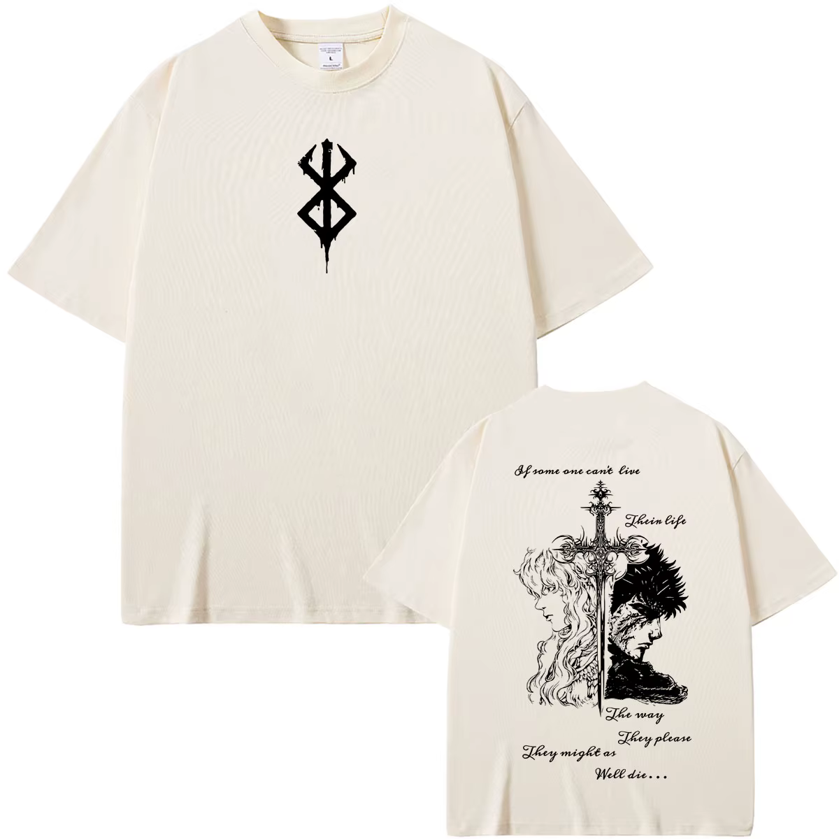 T-shirt Anime Berserk Griffith avec Guts