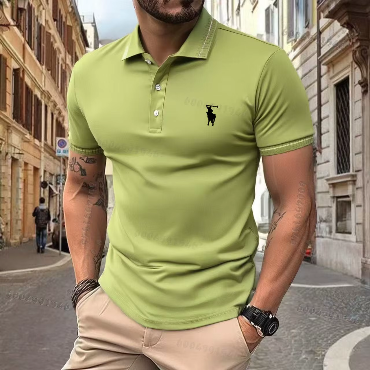 Polo décontracté pour homme - Haut polyvalent, tendance, de haute qualité, confortable, respirant, doux pour la peau, coupe ample