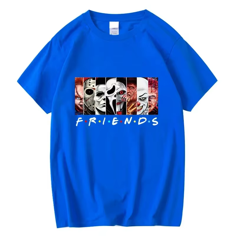 T-shirt à col rond imprimé Funny Friends pour hommes
