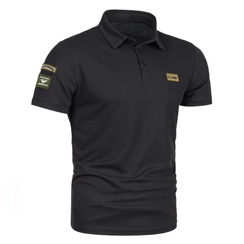 Polo coréen à manches courtes pour hommes