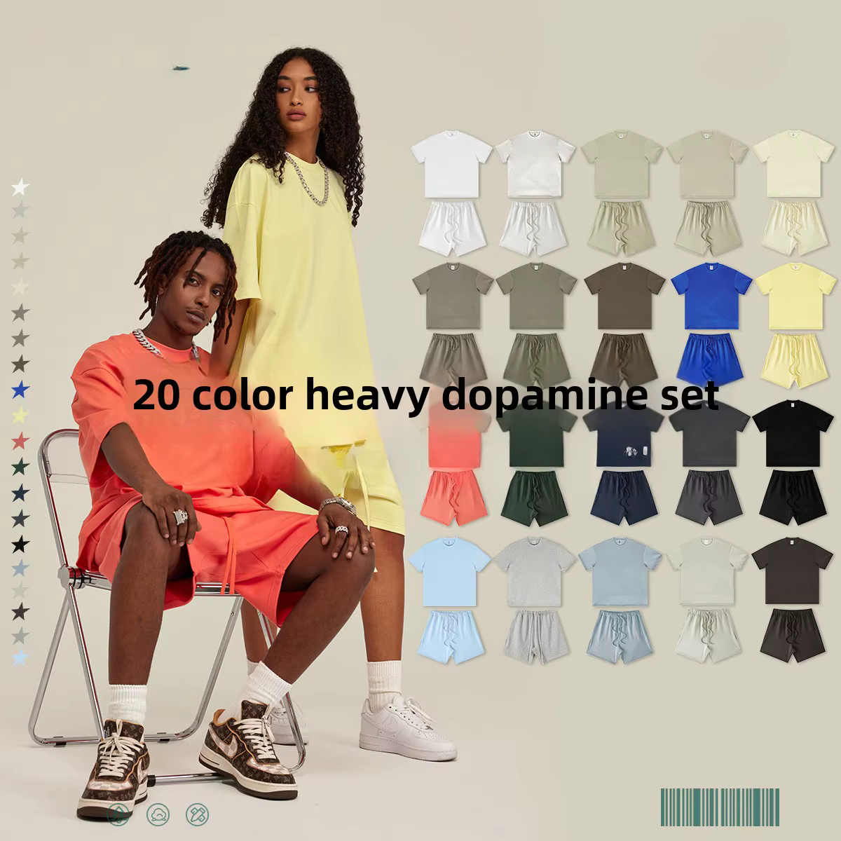 T-shirt ample à manches courtes délavé pour hommes