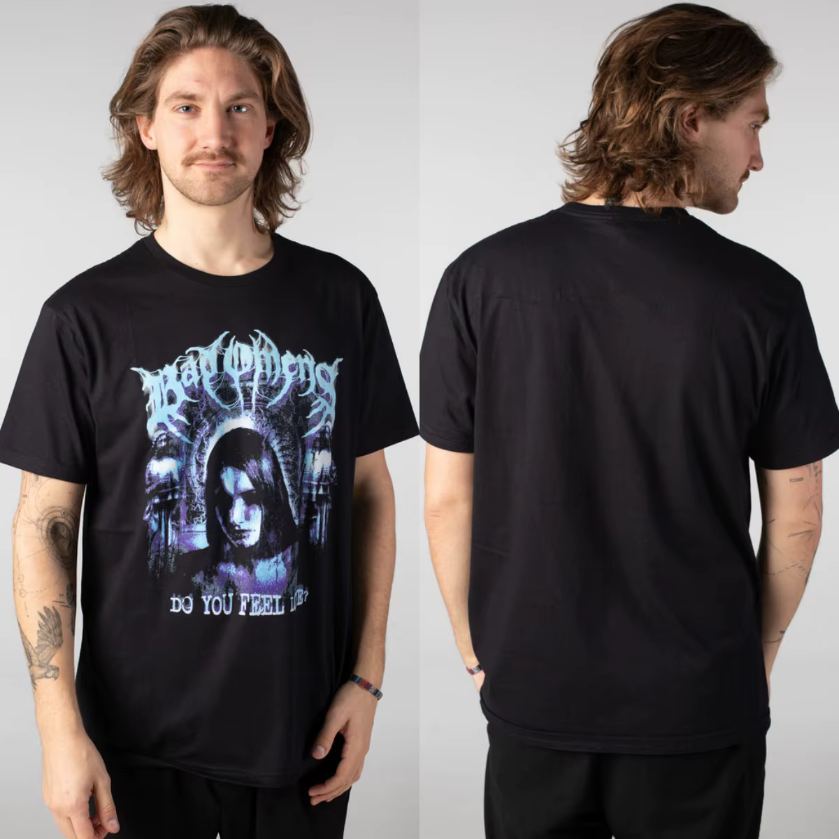 T-shirt en coton graphique Bad Omens 2026 unisexe