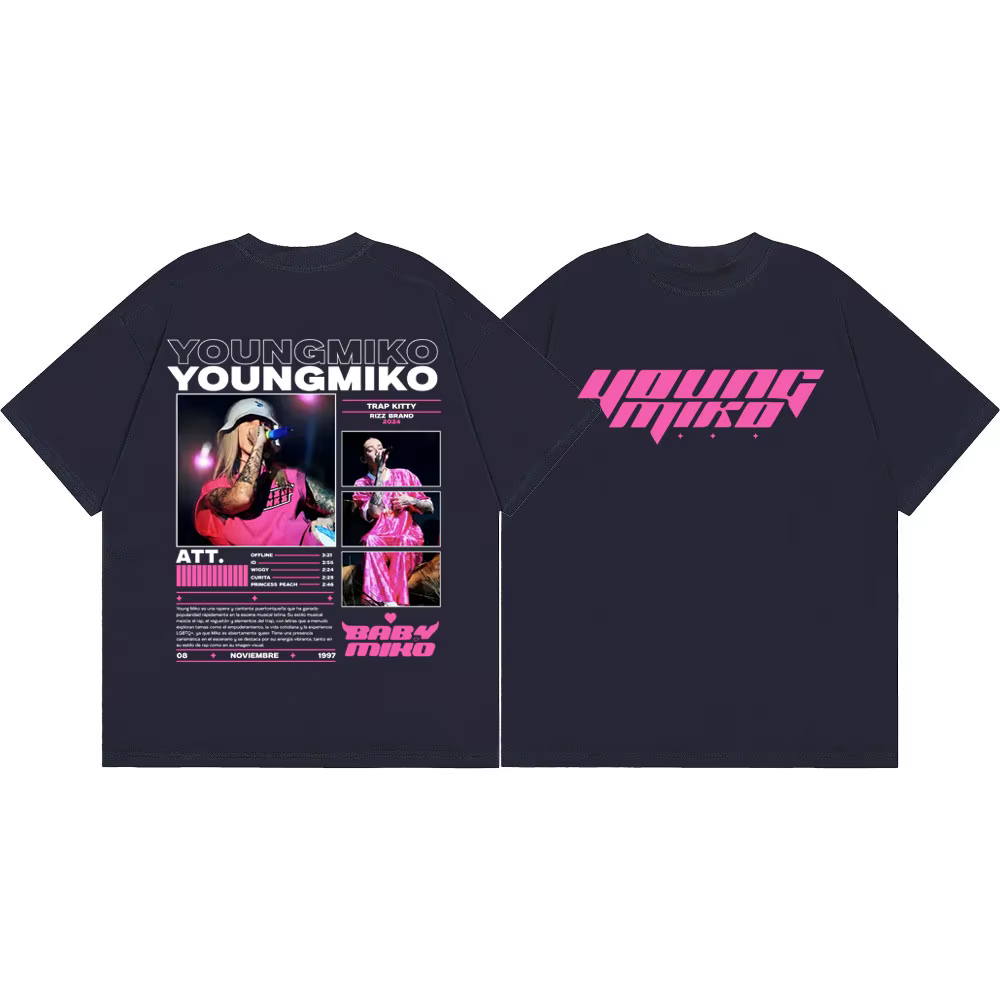 T-shirt de rappeur Young Miko pour hommes et femmes