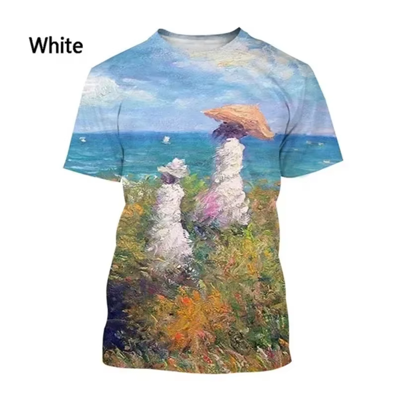 T-shirt graphique imprimé 3D pour hommes