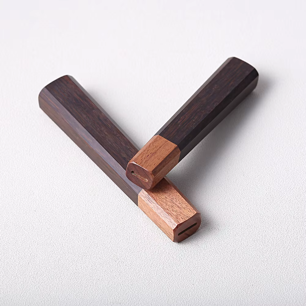 Manche de couteau de Style japonais, couteau de Chef de cuisine à faire soi-même, couteau en bois naturel écologique, accessoires de fabrication de détails, poignée octogonale