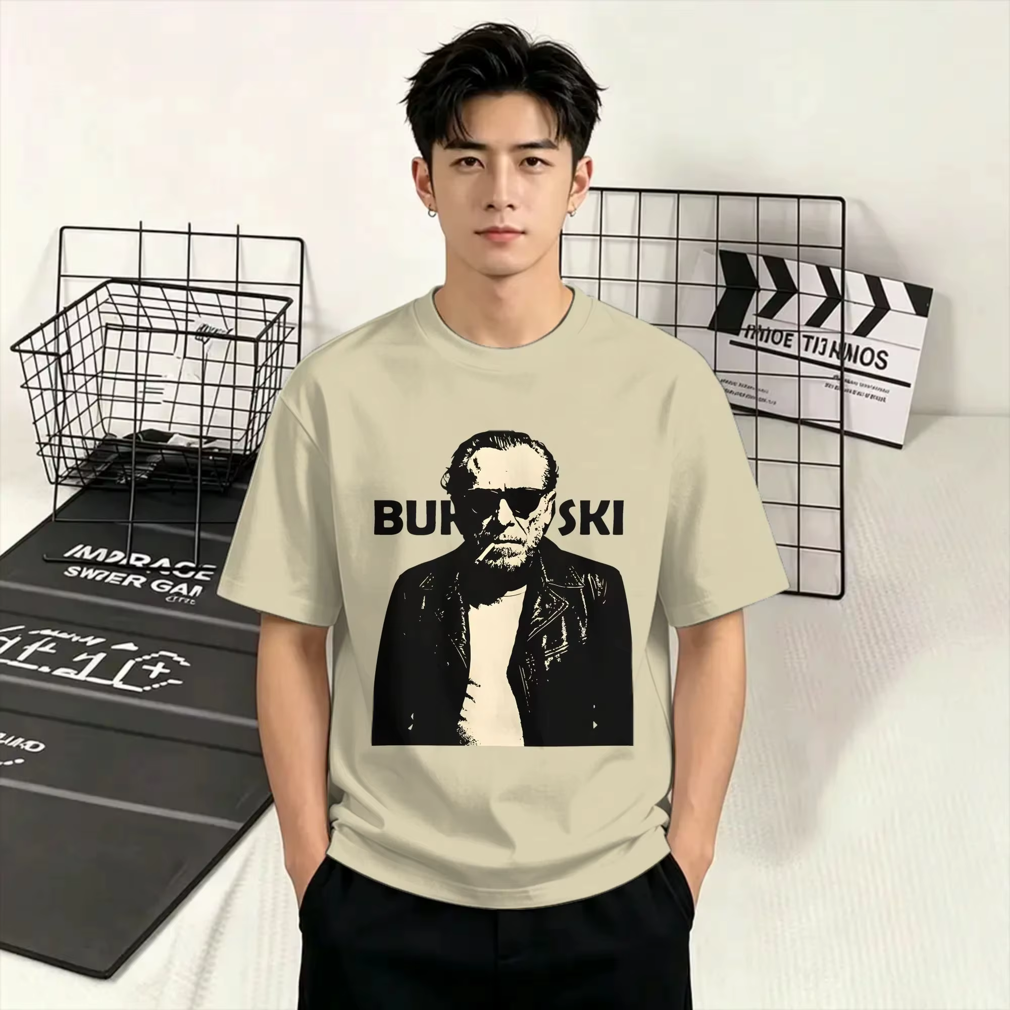 T-shirt Charles Bukowski pour hommes