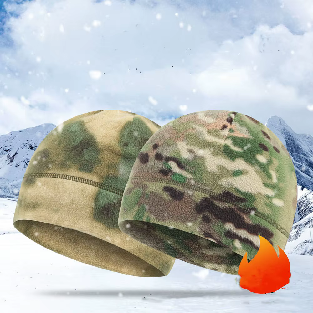 Camo Bonnet chapeaux vélo cyclisme course Jogging ski chapeau pour femmes hommes hiver chaud Skullies bonnets casquette