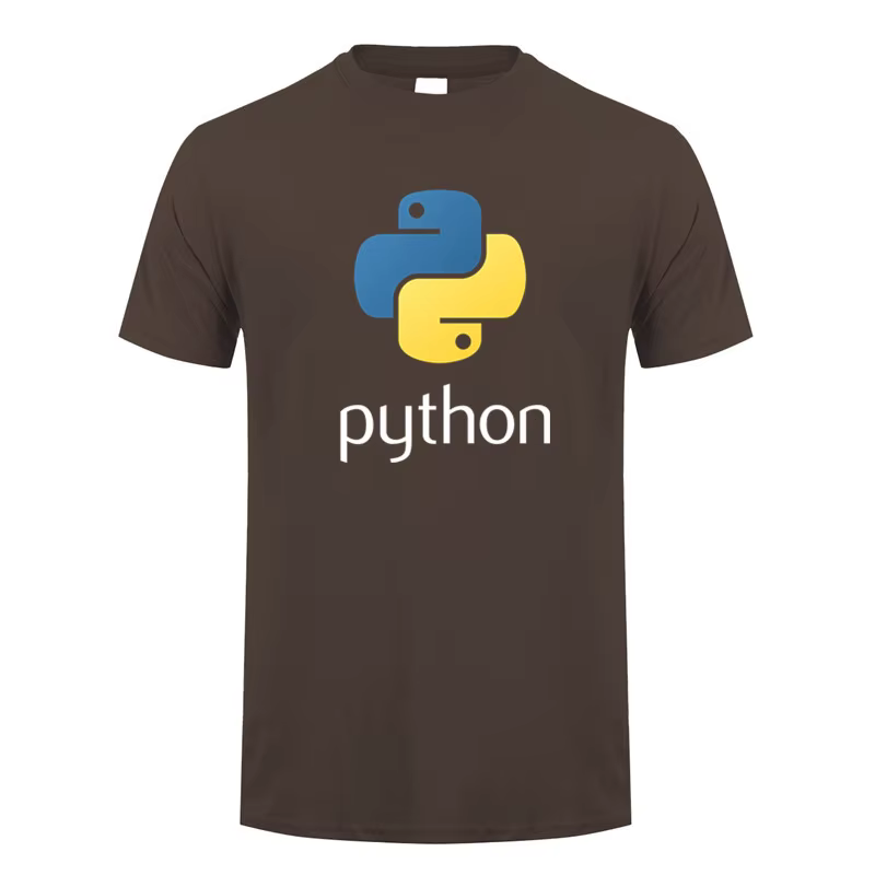 Langue de programmation informatique Python t-shirt hommes coton été à manches courtes programmeur de Code t-shirts