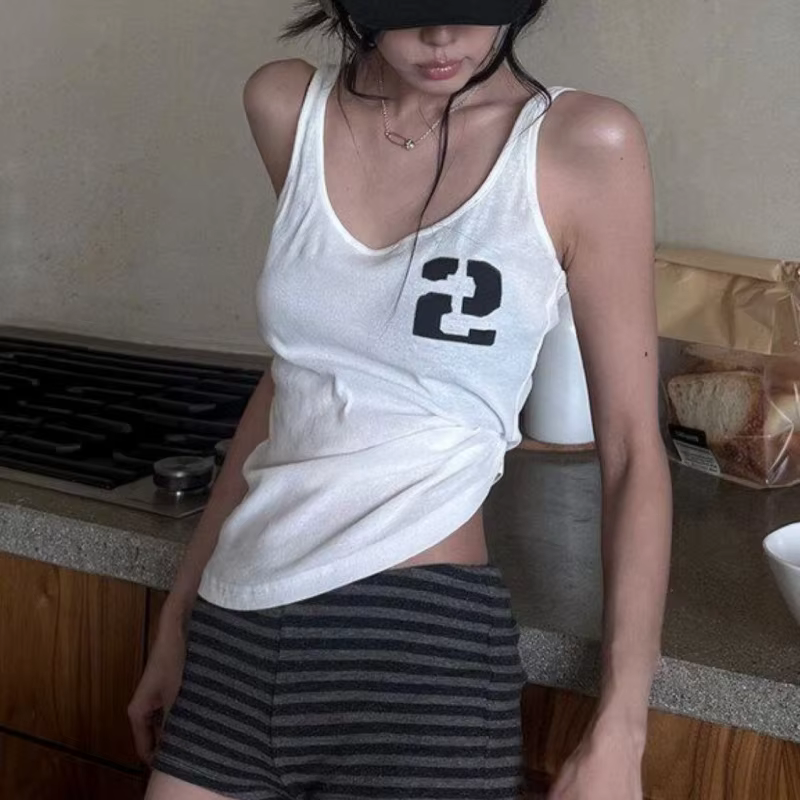 Débardeur Camisole Uni Col V Sans Manches pour Femme