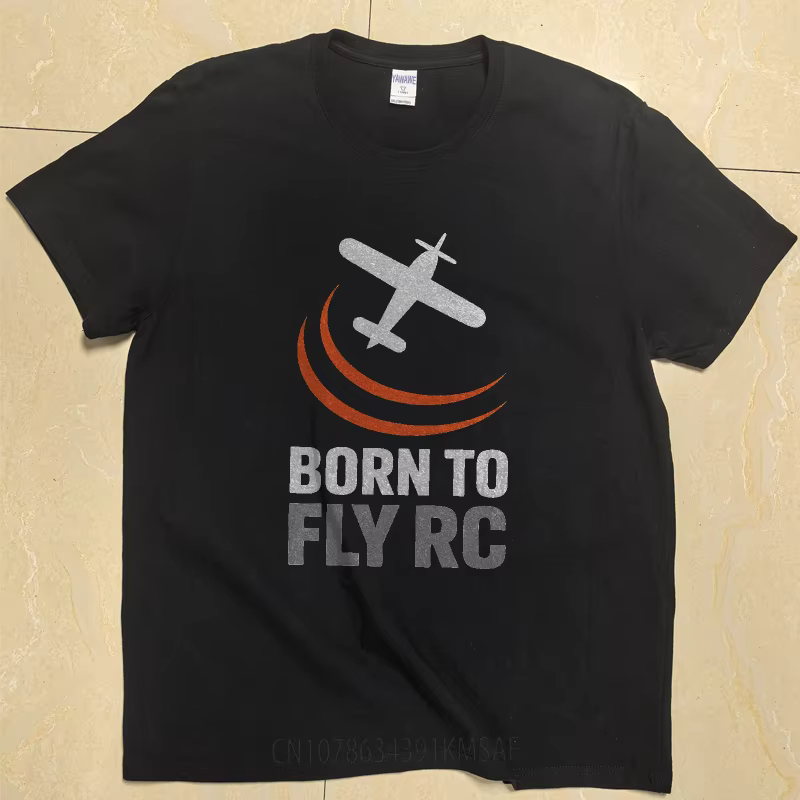 Mode été pour son t-shirt Born To Fly Rc avion Logo à manches courtes entraînement col rond