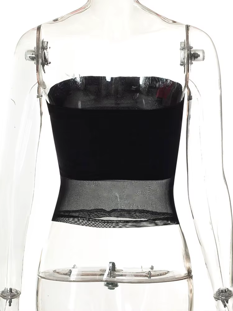 Corset en maille noir pour femmes