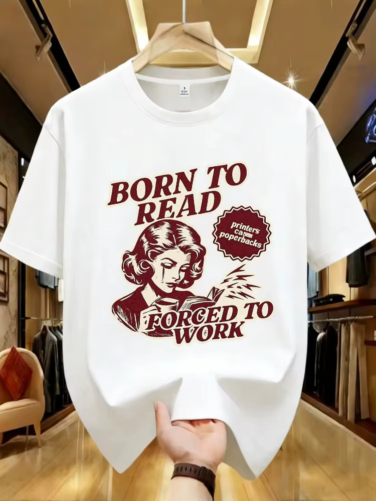 T-shirt pour femme avec un design amusant sur le thème des livres