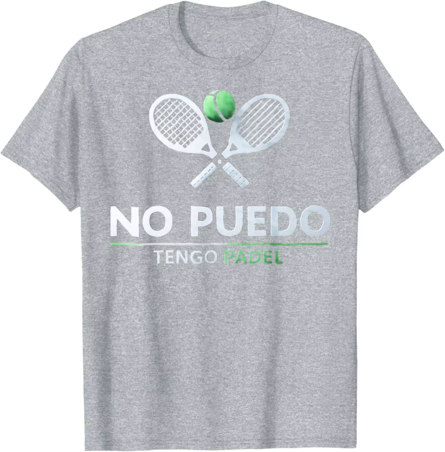 T-shirt décontracté en coton avec citation amusante « I Can't Have Padel No Puedo Tengo